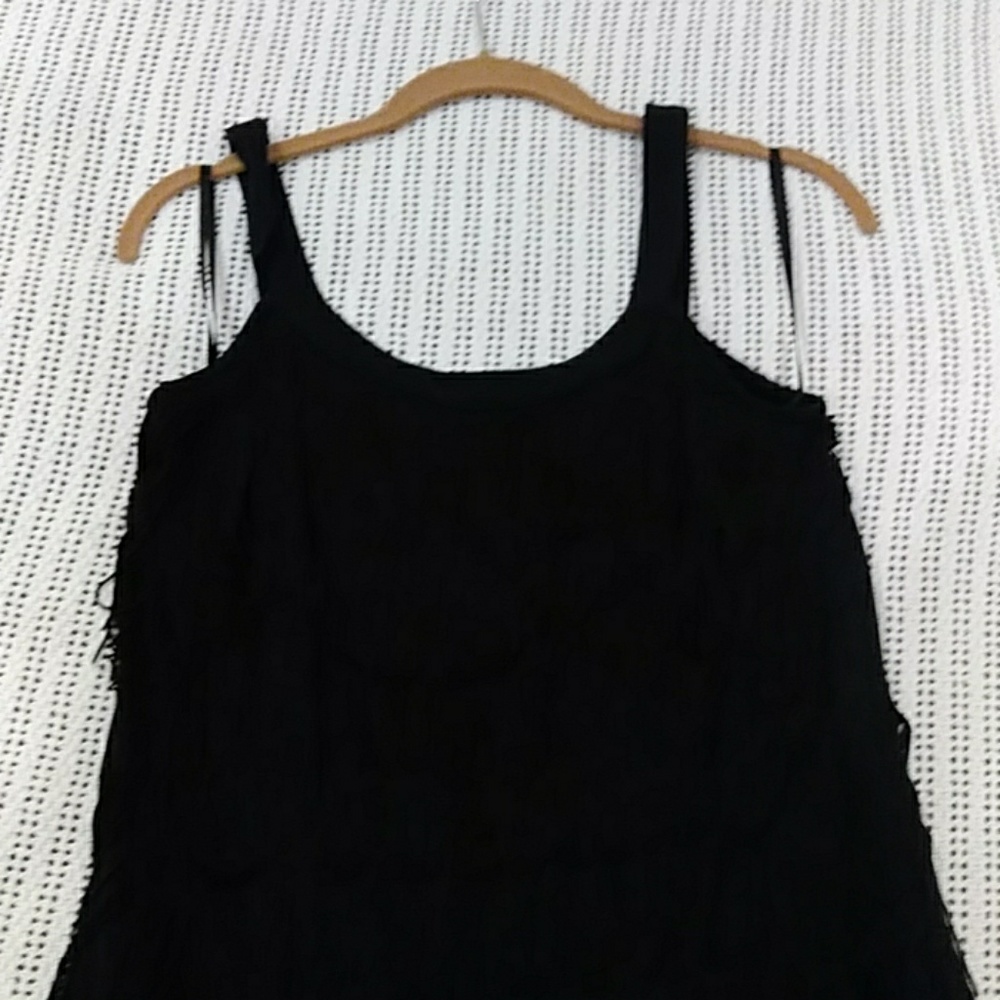 Tiered fringe chemise (cocktail dress)